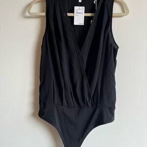 Good American Elegant Black Bodysuit NWT Size 1 medium
